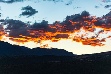 Fototapeta premium sunset in the mountains