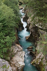 Amazing view on a canyon of the Soca River