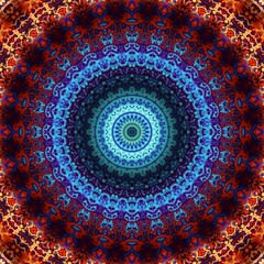 Obraz premium Abstract geometrical background. Ornamental symmetric pattern