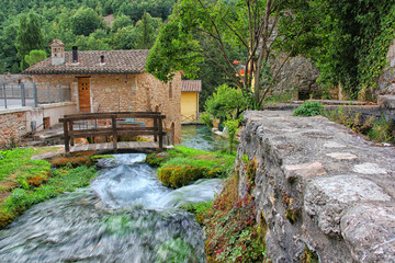 Rasiglia small village in Perugia, Umbria - 454216142