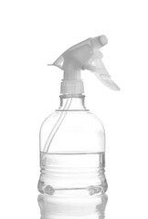 plastic bottle spray on white background