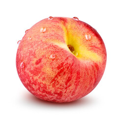 Peach isolated on white background