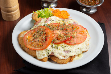 milanesa de pollo a la napolitana