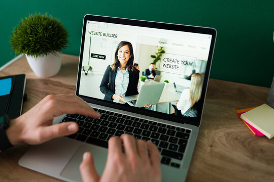 Person learning and creating a website