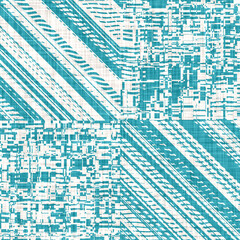 Obraz premium Aegean teal mottled linen nautical texture background. Summer coastal living style home decor. Worn turquoise blue dyed textile seamless pattern.