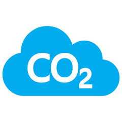 Carbon dioxide cloud icon with flat style. Isolated vector carbon dioxide cloud icon image, simple style.