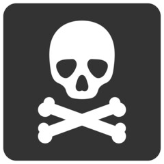 Death box icon with flat style. Isolated vector death box icon image, simple style.