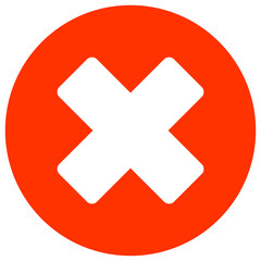 Obraz premium Deny icon with flat style. Isolated vector deny icon illustrations, simple style.