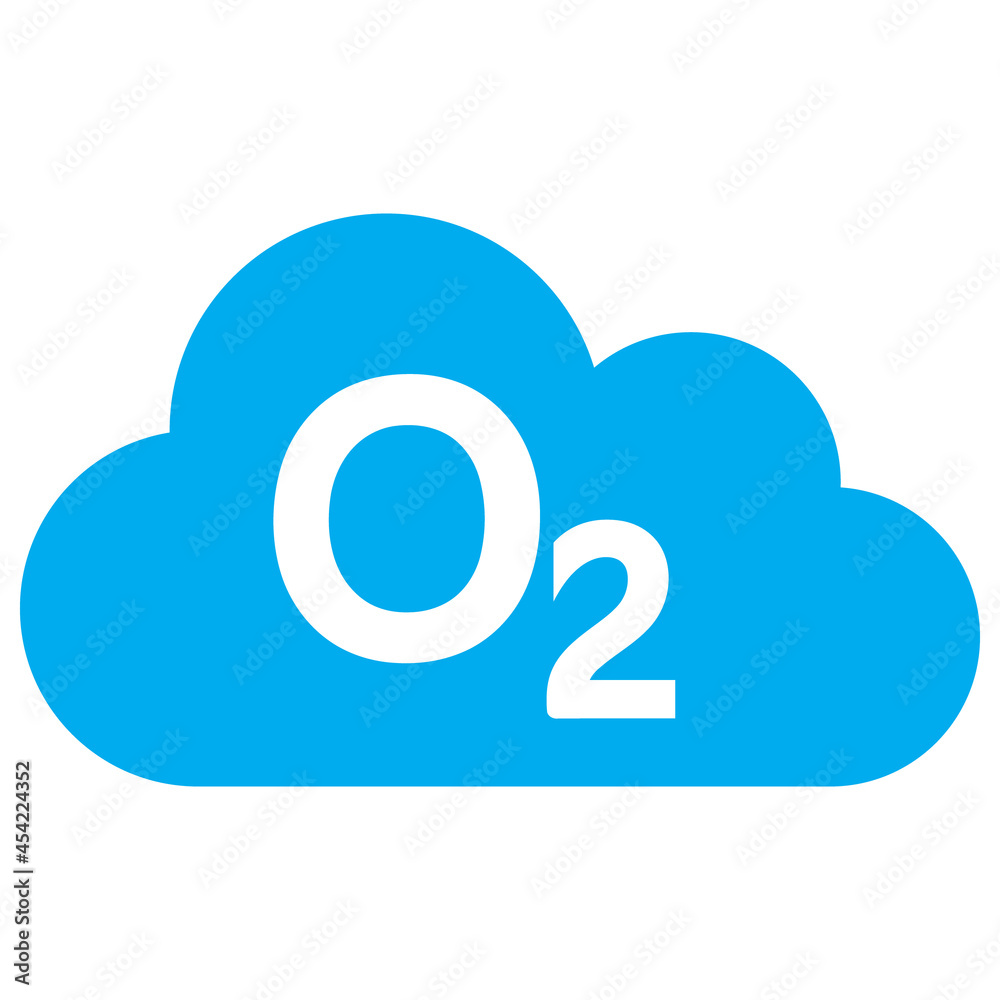 Wall mural oxygen gas icon with flat style. isolated vector oxygen gas icon image, simple style.