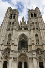 Fototapeta premium Cathedral of St. Michael and St. Gudula in Brussels