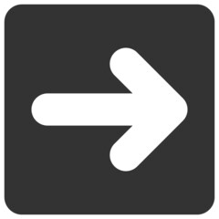 Right cursor icon with flat style. Isolated vector right cursor icon illustrations, simple style.