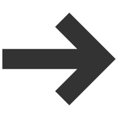 Right direction arrow icon with flat style. Isolated vector right direction arrow icon image, simple style.