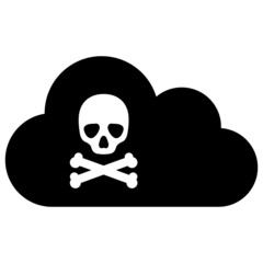 Toxic gas icon with flat style. Isolated vector toxic gas icon illustrations, simple style.