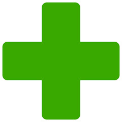 Veterinary cross icon with flat style. Isolated vector veterinary cross icon image, simple style.