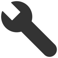 Wrench icon with flat style. Isolated vector wrench icon illustrations, simple style.