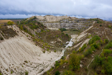 Fototapeta na wymiar General picture of the sandy hills in Fetești