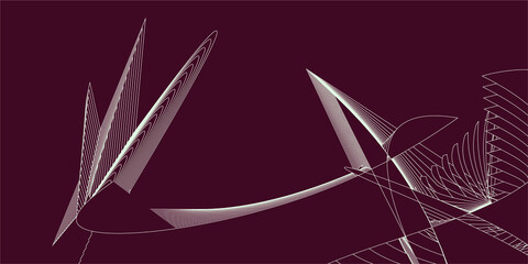 Red  abstract background with lines