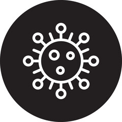 Virus glyph icon