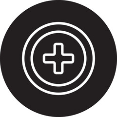 hospital sign glyph icon