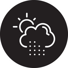 Rainy glyph icon