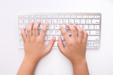 Hand typing keyboard