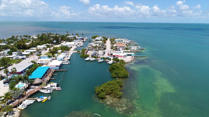 Drone View of Conch Key Marathon Florida 