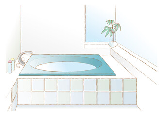 浴室のベクターイラスト