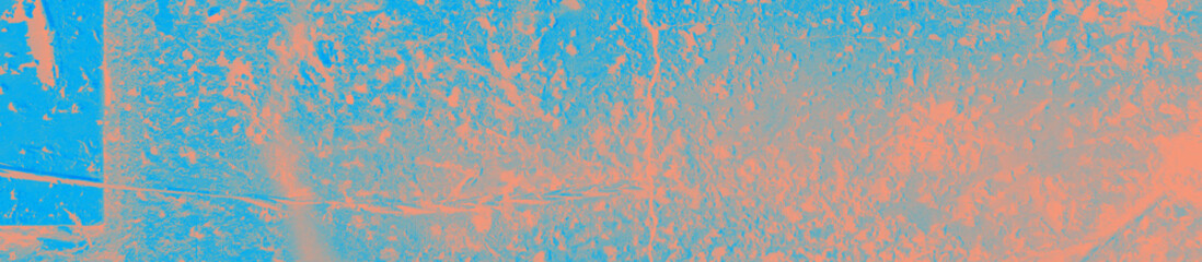 abstract coral and blue color texture background with copy space for design