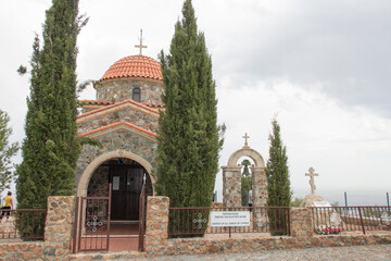Fototapeta na wymiar Entrance of Church of all Saints, Larnaka, Cyprus.