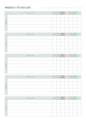 Note, scheduler, diary, calendar planner document template illustration. weekly plan form.