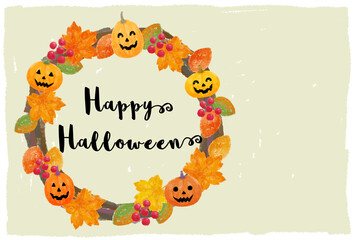 ハロウィンリース　ジャックオランタン