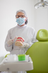a dentist at work, at the dentist, oral health