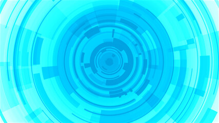 Abstract circle white blue future technology background.