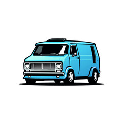 Classic Camper Van isolated vector