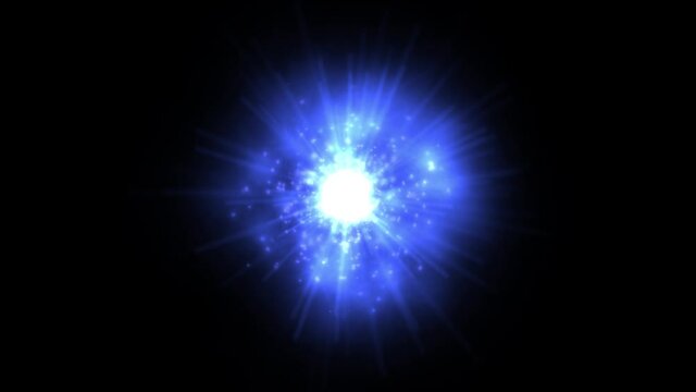 Magic effect videos where ice and light gather (4K resolution: background transparency)