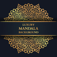 Luxury Mandala Background With Golden Arabesque