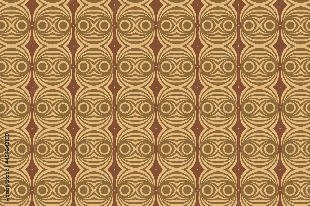 Poster seamless multicolored brown circle abstract pattern. simple texture in horizontal layout.