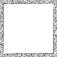 グリッターのフレーム　正方形　シルバー