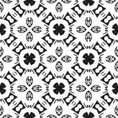 Fototapeta premium Seamless abstract black shape and line. Simple pattern ornament background