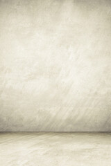 Empty brown concrete room and floor background, Perspective brown gradient concrete room for interior background, backdrop,  Brown grunge cement room with space for product display mockup, template