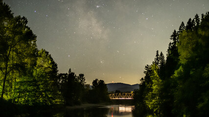 Milky Way above Tolt Macdonald park in Carnation, WA