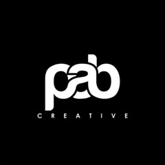 PAB Letter Initial Logo Design Template Vector Illustration