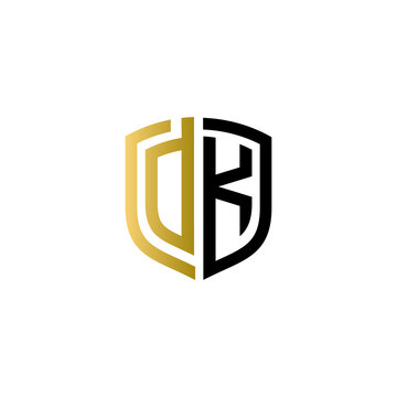 Dk Shield Logo Design Vector Icon