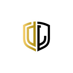 dl shield logo design vector icon