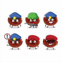 A dedicated Police officer of lingzhi mushroom mascot design style