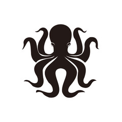 Octopus icon vector illustration sign