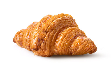 fresh croissant on white