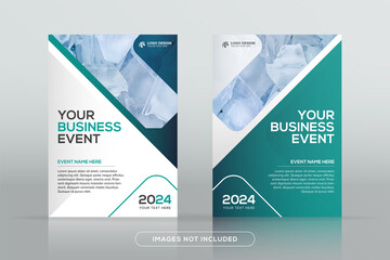 Multipurpose corporate book cover design template in a4 format premium vector cover mockup Premium Vector