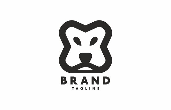 Dog Starline Logo Design Vector