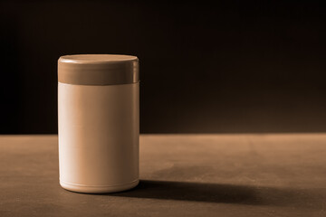 Medicine white pill bottle